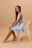 Halter Neck Plaid Mini Dress