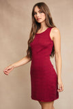Kara Sleevelsss Mini Dress - Maroon