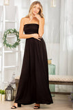 The Maddy Tube Solid Ruffled Maxi
