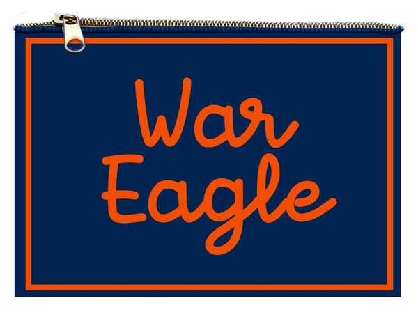 Hand Beaded Coin Pouch - Auburn Tigers