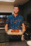 Thanksgiving Dinner Men's Holiday Foods Button Down Shirt