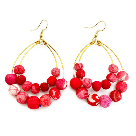 Aasha Blush Teardrop Earrings