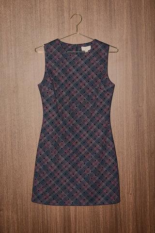 Peyton Plaid Polka Dot Mini Dress