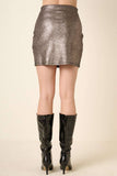 Rock N’ Roll Metallic Mini Skirt