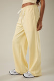 Mid-Rise Wide Leg Sweatpant- Butter