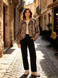 Suede Leopard Print Jacket