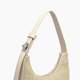 Luna Coastal Straw Shoulder Purse