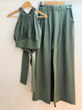 Italian 2pc Crop Top + Trousers Set
