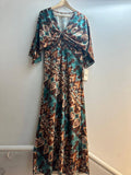 Dessert Dreams Italian Satin Print Maxi Dress