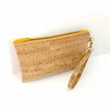 Cork Simple Wristlet | Rustic Cork: Natural Zipper / Small