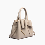 Poppy Bowtie Top Handle Satchel Bag - White