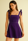 Game Day Strap Tie Flowy Mini Dress