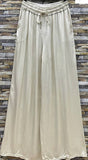 Italian Wide Legs Satin Feel Pants