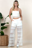 Sonia Lace Crochet  Crop Top - Off White