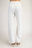 Twyla Tweed Pleated Pants - Ivory