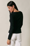 Asymmetric Notch Neck With Gold Ring Top