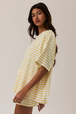 Oversized Round Neck Stripe Tee