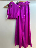 Italian Genie Crop Top & Flowy Pants Set