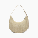 Luna Coastal Straw Shoulder Purse