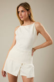 Sunday Boat Neck Knit Halter Top
