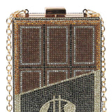 Rhinestone Chocolate Money Box Evening Bag