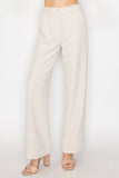 Twyla Tweed Pleated Pants - Ivory