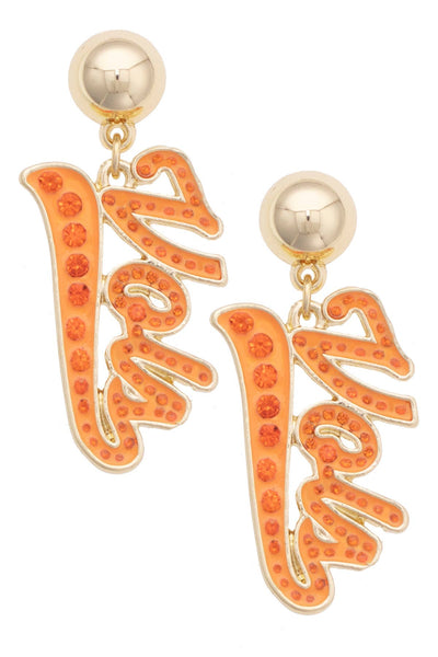 Tennessee Vols Pave Outline Earrings
