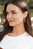 Texas Longhorns Slogan Earrings in Burnt Orange/Shiny Gold