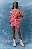 Mid Rise Stripe Skort