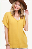 Lucy Loose Fit Gauze Short Sleeve Top