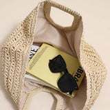Half Circle Straw Bag