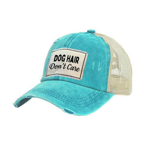 Dog Hair Don't Care Vintage Distressed Trucker Adult Hat