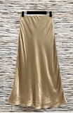 Essence Italian Viscose Satin Bias-Cut Midi Skirt