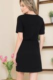 Sara Short Tie Dress - Purple