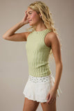 Boat Neck Sleeveless Structured Sweater Top