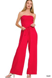 Summer Tube Top Jumpsuit - Ocean Blue