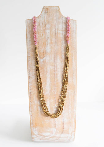 Hema Herringbone Necklace - Hibiscus