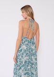 Barbados Beaded Strapy V-Neck Maxi Dress