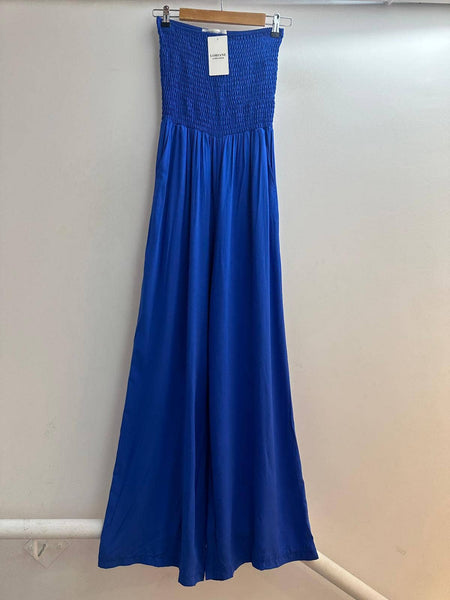 Serena Smocked Strapless Jumpsuit