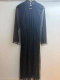 Sienna Mid Length Pleats + Tulle Cape Dress