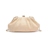 Triana Straw Frame Clutch -  Ivory