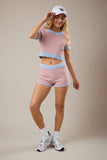 Creamsicle Stripe Sweater Shorts