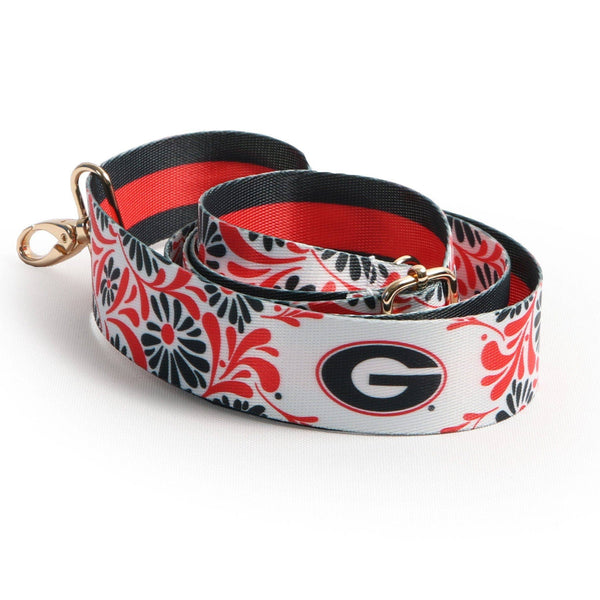 Georgia Bulldogs Floral Purse Strap – 1.5"
