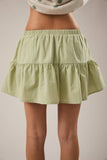 Morgan Mid Rise Tiered Cotton Skort