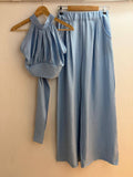 Italian 2pc Crop Top + Trousers Set