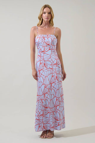 Cerys Floral Tirza Maxi Dress- Lavender Multi