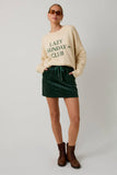 Corduroy Mini Skirt- Green