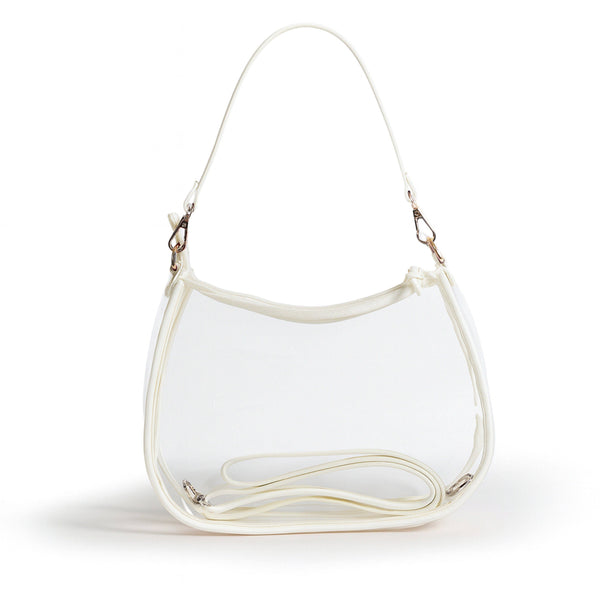 Sara Clear Purse - White