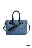 Davon Denim Pocket Patch Tote Bag