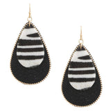 Animal Print Double Teardrop Earrings
